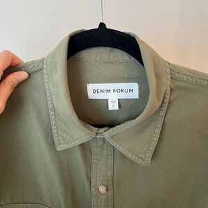 Aritzia Denim Forum Sade Shirt - Olive Green